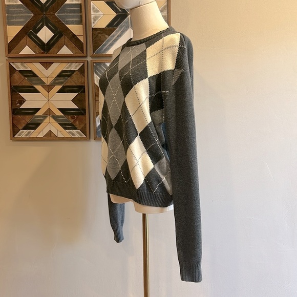 Brandy Melville John Galt Bernadette Argyle Pullover Sweater One Size - Picture 3 of 6